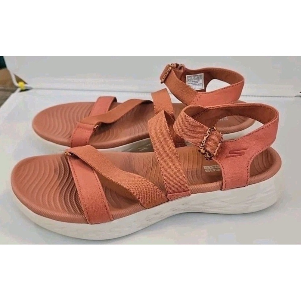 SKECHERS Goga Mat Adj Sandals Sz 7 Women Casual Comfort Walking  DUSTY ROSE #588
